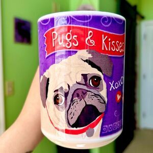 Dog Lovers Pugs & Kisses Print Ceramic Kitchen Coffee & Tea Mug